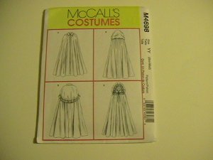 McCalls Costumes M4698, Pattern Misses Cape,small,medium