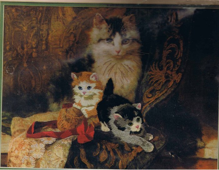 Dimensions Her Majesty's Kittens Crewel Embroidery Kit