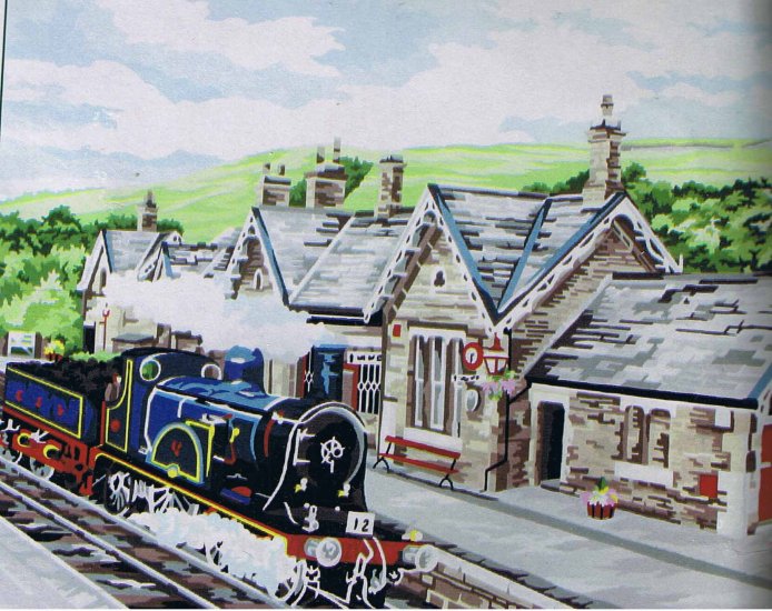 From the British Collection: Settle Railway Station Anchor Tapestry/Needlepoint Kit