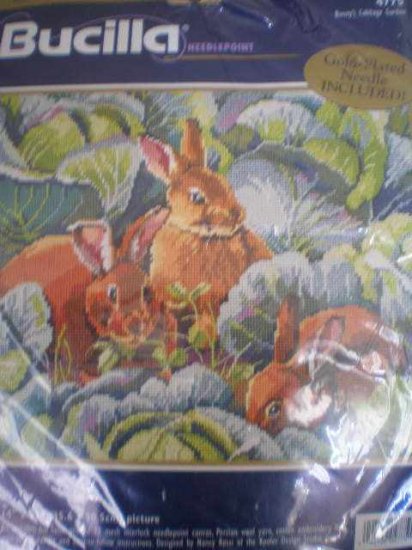 Bucilla Needlepoint Bunny's Cabbage Garden by Nancy Rossi