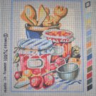 SALE SEG Kitchen "Jams" Tapestry Needlepoint Starter Canvas and Yarn