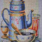 SALE SEG Kitchen "Morning Coffee" Tapestry Needlepoint Starter Kit - Canvas and Yarn