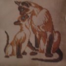 Columbia Minerva Cross Stitch Pillow Kit Siamese Cats