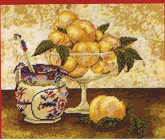 DMC Peaches and Cream Kitchen Tapestry / Needlepoint Kit