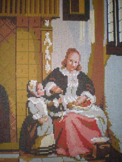 DMC Die Apfelschalerin "The apple peeler" Kitchen Tapestry / Needlepoint Kit
