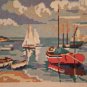 Vintage Penelope Needlework Tapestry Kit "Harbour" boats and beach
