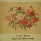 Vintage Penelope Needlework Tapestry Kit "Dressing Stool Tops" Floral seat cover