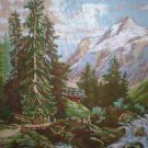 Etoile "En Montagne d'apres J.Thomas" Mountain Scene Tapestry/Needlepoint Canvas and Yarn