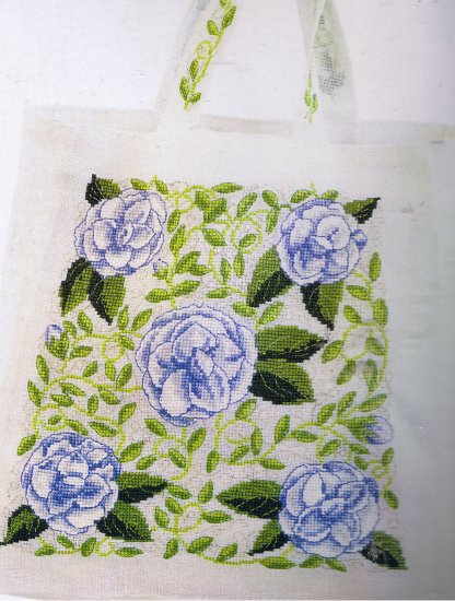 DMC Classics Linen Handbag with Camelia Japonica Counted Cross Stitch Kit