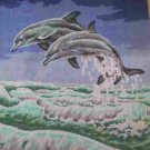 Collection D'Art Dancing Dolphins Canvas Tapestry / Needlepoint / Cross Stitch