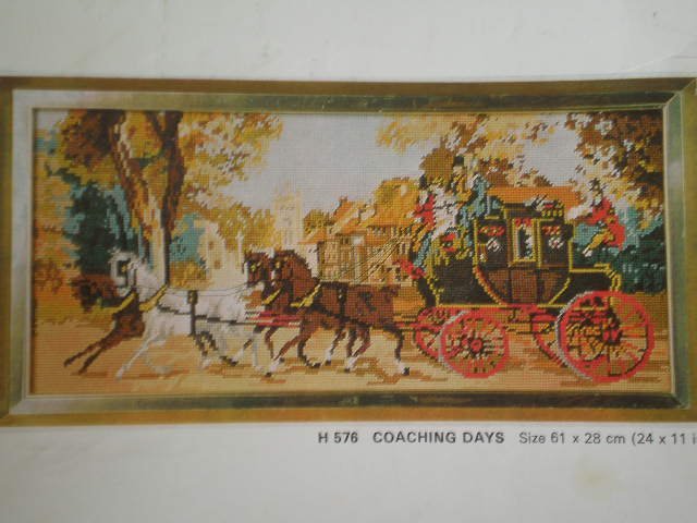 Vintage Penelope Needlework Tapestry Kit "Coaching Days" Victorian Coach