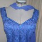 Royal Blue Sequined 1930s style evening gown
