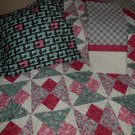 Handmade Quilt Braving the Rosy World of Sewing with Pillowcase 031509QPC