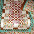 Quilt Bloomin' Cats Around the Flagstones with matching Pillowcase 091338QPC