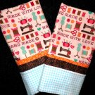 Handmade With Love, Set of two Flannel Pillowcases 071321PC