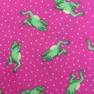 Fabric Froggy Bundle Pink Purple 5 Different Patterns