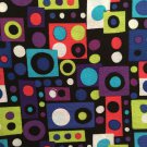 FABRIC Hot Squares and Dots 1.38 Yard Plus Remnant Piece