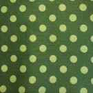 FABRIC Polka Dots Green on Green 3+ Yards