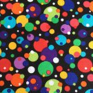 FABRIC Polka Dot on Black 3 Different Fabrics 2.28 Yards