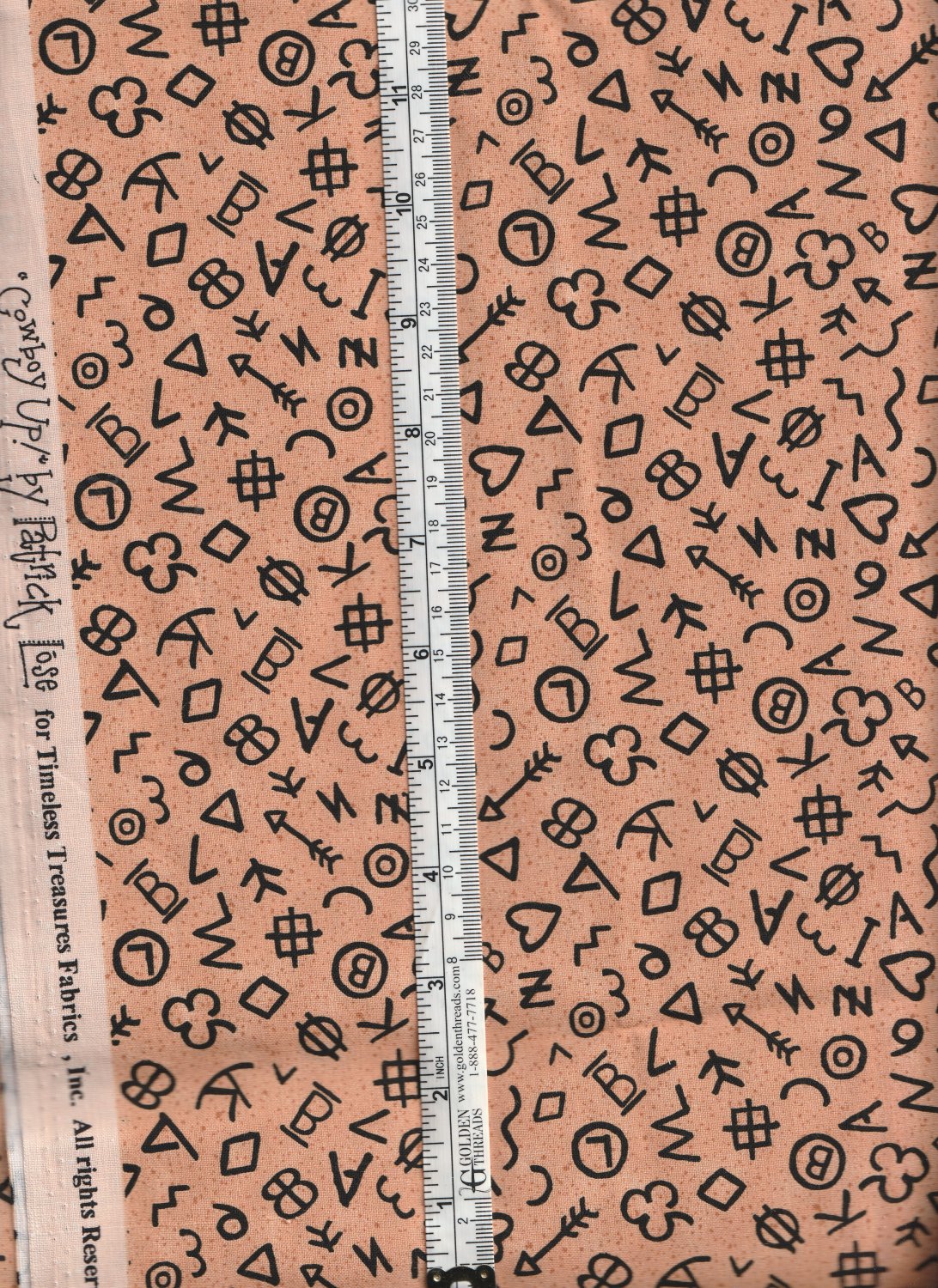 WESTERN 100% Cotton FABRIC BUNDLE REMNANTS 5 DIFFERENT #84b