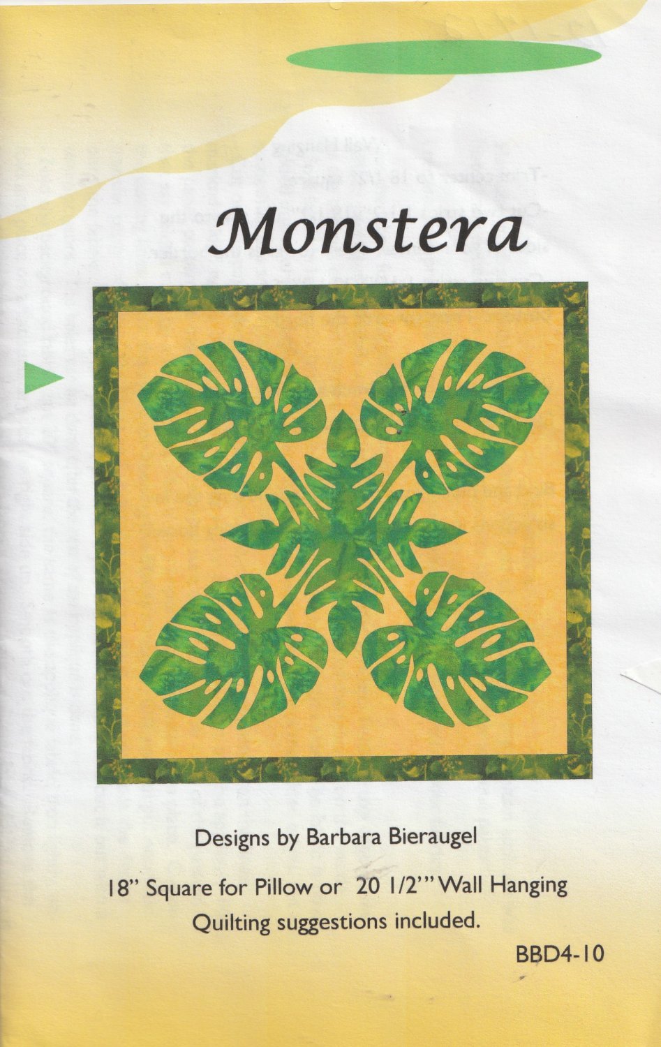 Monstera Pattern for 18&acirc;�� Square for Pillow or 20.5&acirc;�� Wall Hanging #24