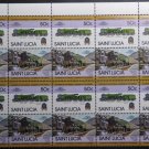 Saint Lucia Railway Transport Steam Locomotive Overprint Specimen 1986