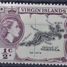 British Virgin Islands Map Elizabeth II 1956