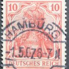 German Empire Reich 1905 Stamp Hamburg