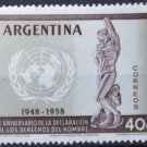 Argentina 10th Anniversary of the UN Declaration of Human Rights, 1958