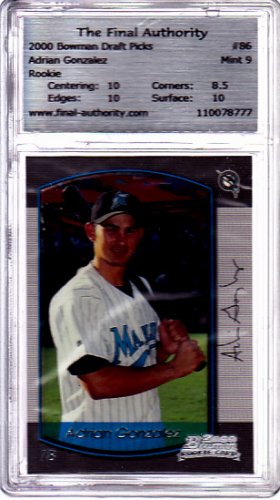 Adrian Gonzalez 2000 Bowman Draft Pick #86 Graded MINT 9