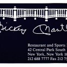 Mickey Mantle Restaurant and Sports Bar Business Card