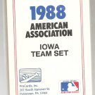 1988 Iowa Cubs Team set by ProCards with Mark Grace
