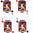 Brandon Jones 2008 Richmond Braves 4 cards - 1 each suit