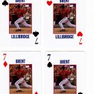 Brent Lillibridge 2008 Richmond Braves 4 cards - 1 each suit