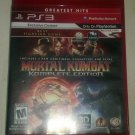 Mortal Kombat Complete Edition Greatest Hits (Sony PlayStation 3, 2012) CIB PS3