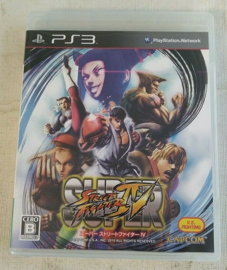 Super Street Fighter IV (Sony PlayStation 3, 2010) W/ Manual Japan Import PS3