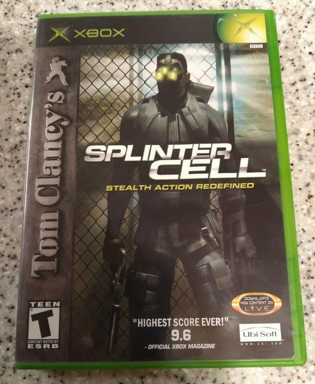 Tom Clancy's Splinter Cell (Microsoft Xbox Original, 2002) With Manual Tested