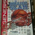 College Slam Basketball (Sega Genesis, 1996) With Case Tested