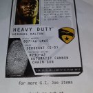 Heavy Duty V11 Filecard Rise of Cobra ROC GI Joe G.I. Joe File Card GIJOEE