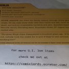 Storm Shadow V30 Filecard 25th Anniversary GI Joe File Card G.I. Joe GIJOE