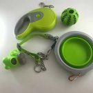 Nunbell 5 Pack Set Retractable Dog Leas | Bag Dispenser+Bonus Bowl+Collar+Ribbon