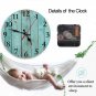 Britimes round Wall Clock Silent Non-Ticking Clock 10 Inch, Vintage Farmhouse Ru