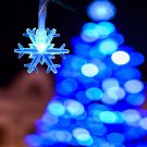16.4' Snowflake Christmas Fairy Lights - 50-Count Cool White and Blue LED String