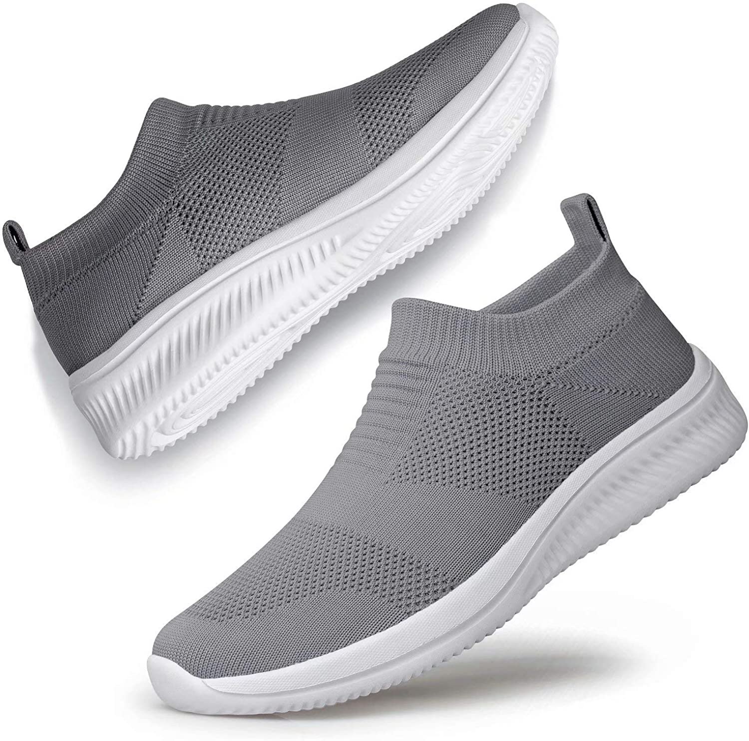 Vibdiv Womens Walking Shoes Sock Sneakers Daily Shoes Pull-On Lightweight Comfor