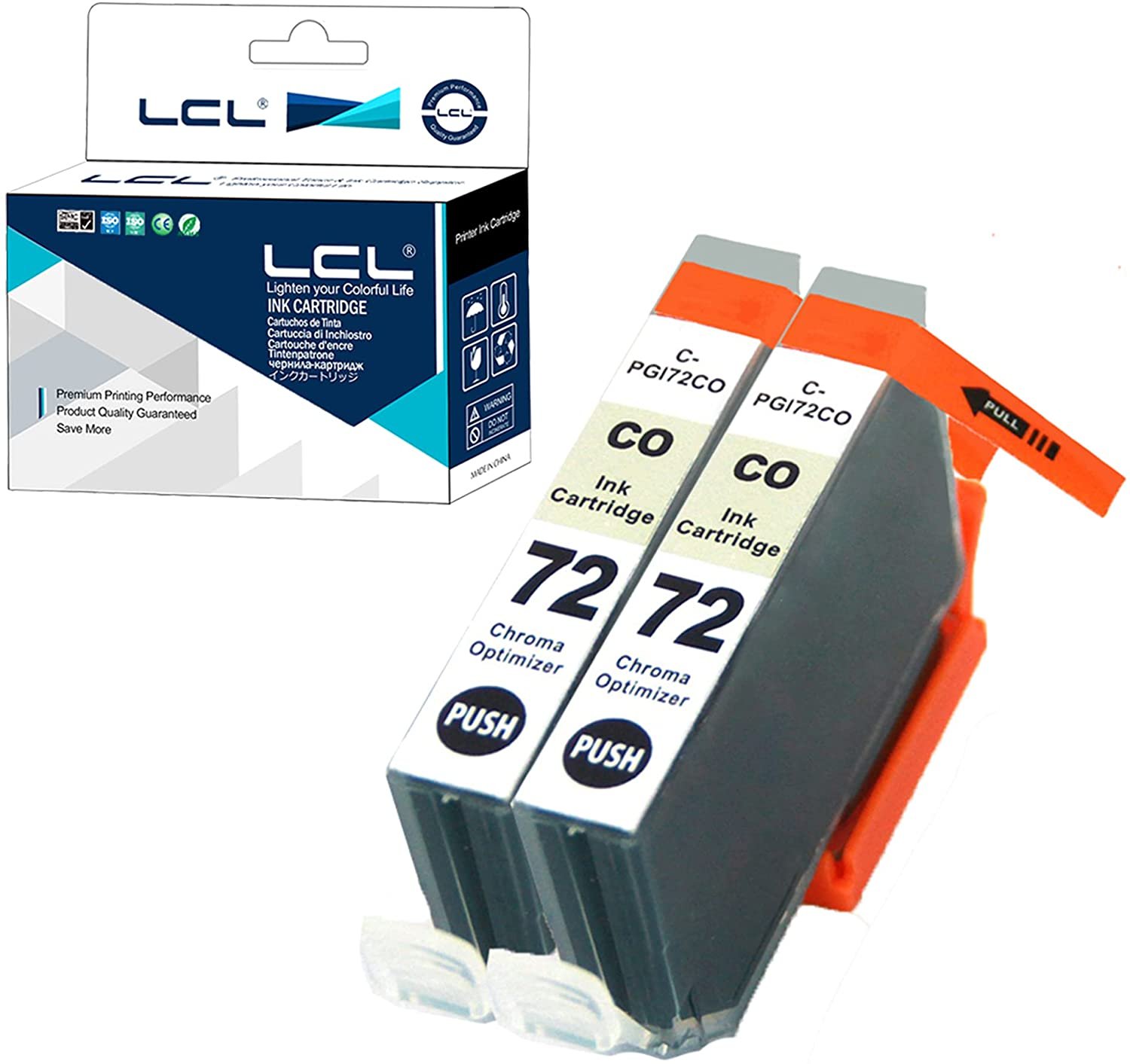 LCL Compatible Ink Cartridge Replacement for PGI-72 PGI-72CO Pro-10 Pro-10S (2-P