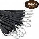 Pack of 50 Tarp Straps, 31" Long Natural Rubber Bungee Cord Tie-Downs Ideal for