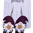 Autumn Gnome Earrings - Fall Leaf Earrings