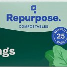Repurpose 3 Gallon Compostable Small Bin Trash Bag, BPI Certified, 25 Count, 1 P