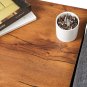 Cubiker Side Table, C Shaped End Table with Wooden Shelf for Small Spaces, C Tab
