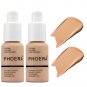 2 Pcs Soft Matte Full Coverage Liquid Foundation for Phoera Makeup Brighten High